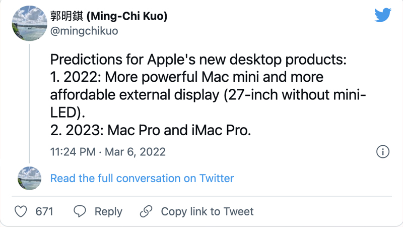 Tin đồn của Ming-Chi-Kuo