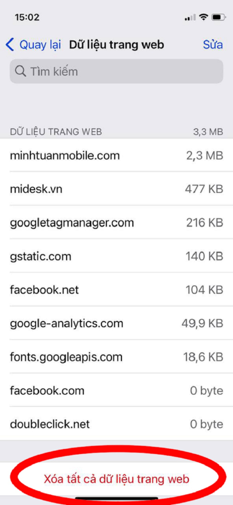 ​​Cách xóa Cache trên trình duyệt Safari 