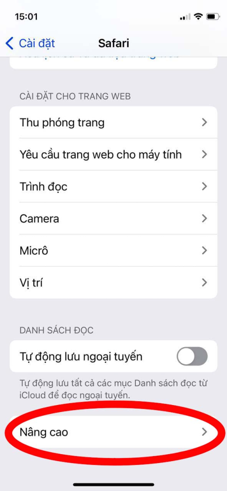 ​​Cách xóa Cache trên trình duyệt Safari 