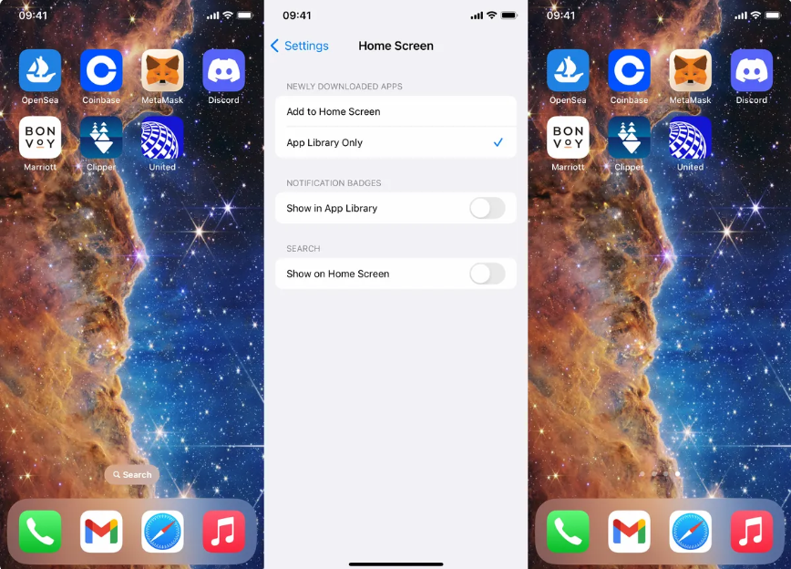 Xóa nút tìm kiếm khỏi màn hình chính