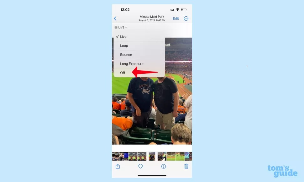 Tắt ảnh trực tiếp (Live Photo)