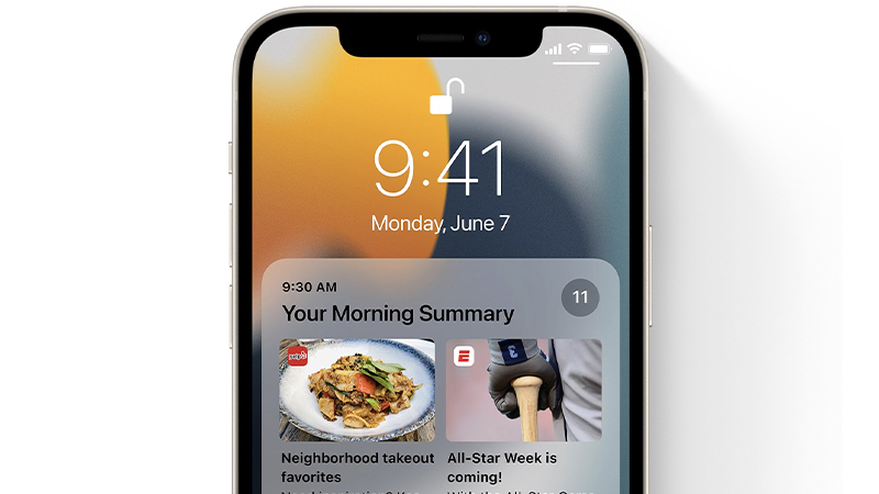 Tóm tắt thông báo trên iOS15