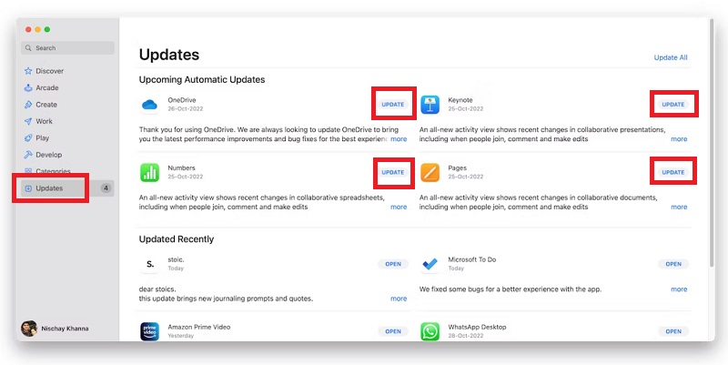 Kiểm tra cập nhật các ứng dụng trên máy