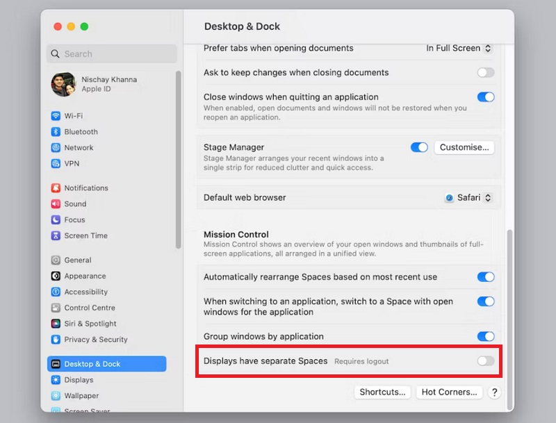 Hủy kết nối với màn hình ngoài