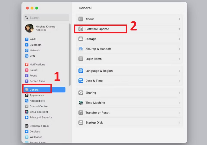 Kiểm tra cập nhật máy Mac