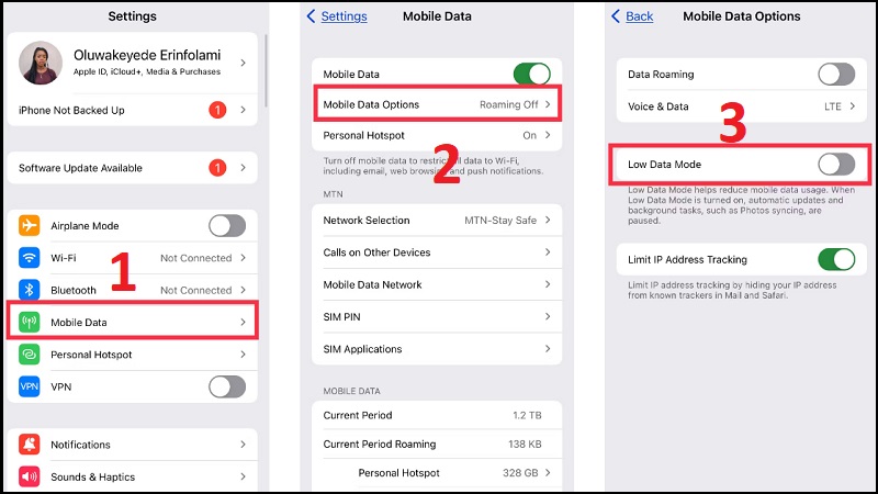 Tắt chế độ dữ liệu thấp để khắc phục lỗi mail không cập nhật trên iPhone