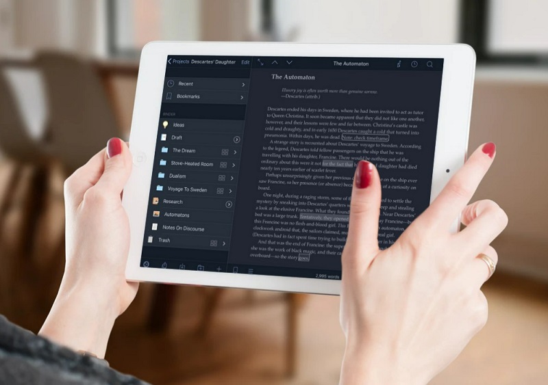 Phần mềm Scrivener cho iPad 