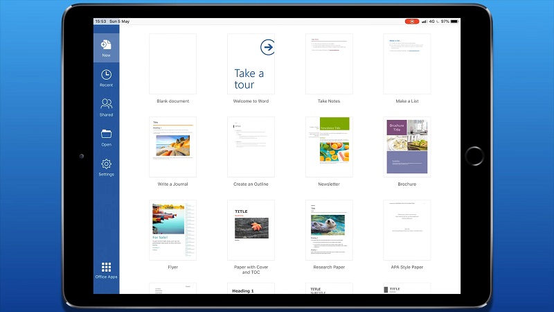 Phần mềm Microsoft Word cho iPad 