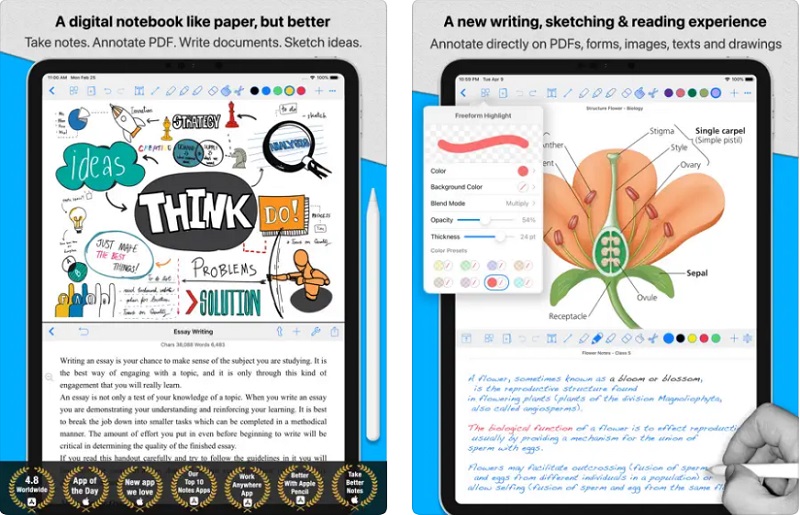 Phần mềm Notes Writer cho iPad 