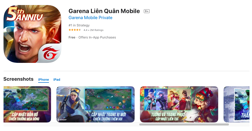 Top 15 game iPhone được chơi nhiều nhất năm 2021