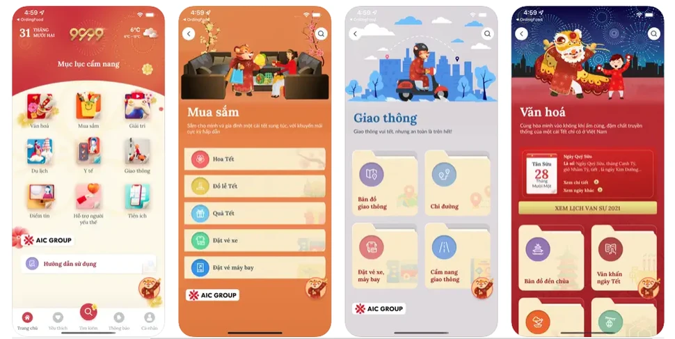 Sau đây là những tính năng nổi bật của 9999 Tết