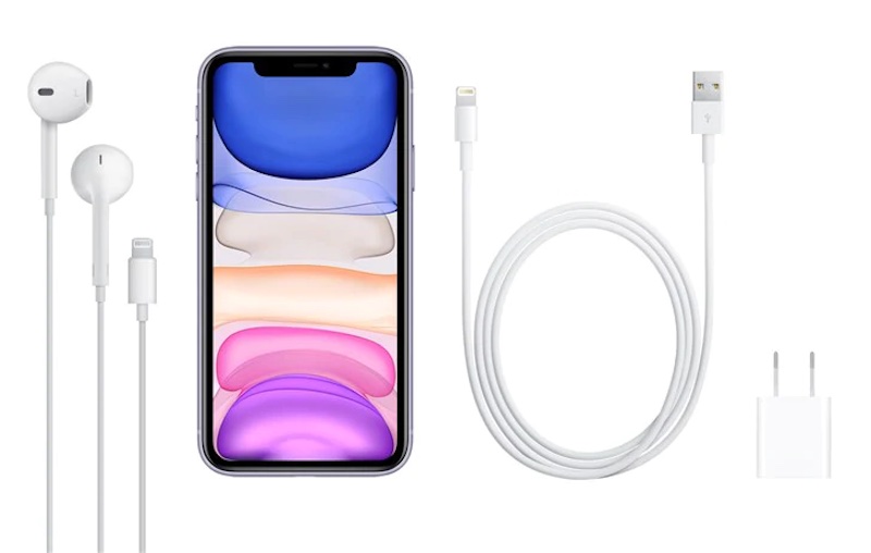 iPhone 11 128 GB không đi kèm các phụ kiện bên trong hộp