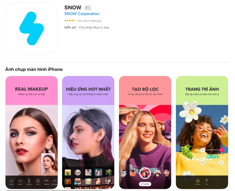 Ứng dụng Snow chụp và chỉnh sửa ảnh cho chị em tha hồ sống ảo trên iPhone, iPad
