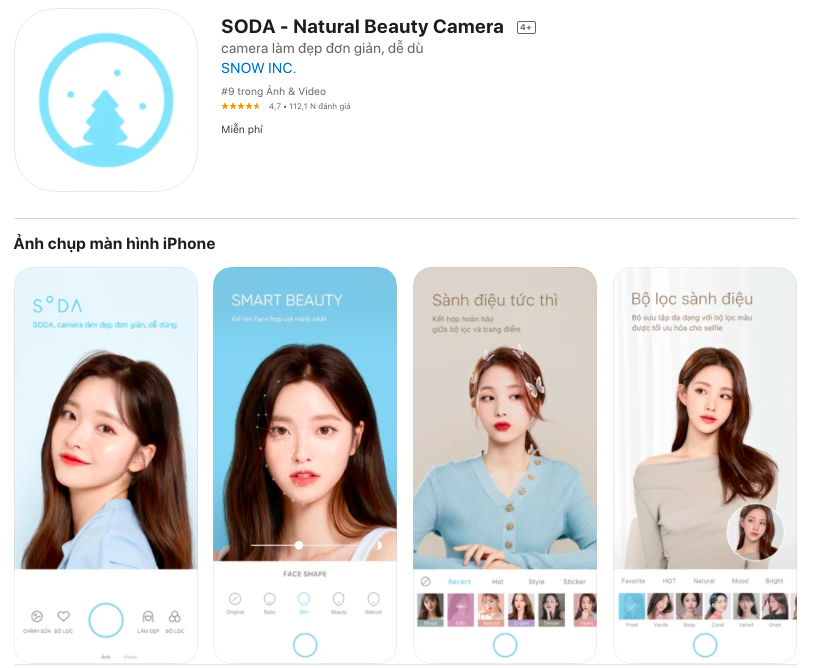 Ứng dụng SODA chụp và chỉnh sửa ảnh cho chị em tha hồ sống ảo trên iPhone, iPad