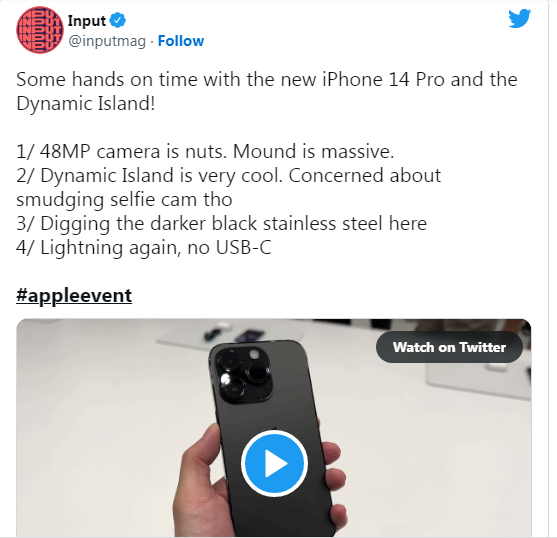Trên tay iPhone 14 Pro: màu sắc mới, màn hình luôn bật và Dynamic Island