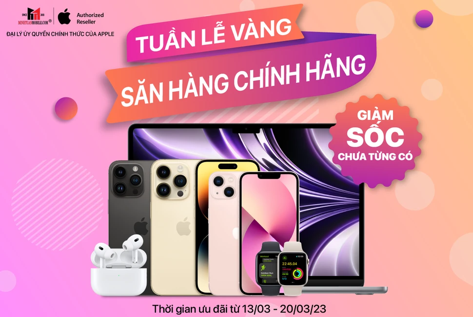 Tuần Lễ Vàng: Sale sốc iPhone 14 Pro Max chính hãng