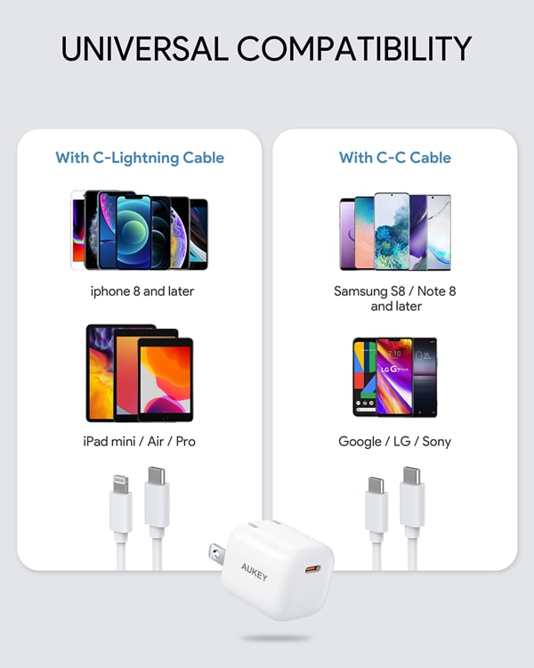 Cốc sạc nhanh Aukey 20W PD Type-C PA-B1 Pro