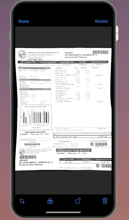 Tài liệu sau khi quét sẽ được tự động lưu và bạn có thể chỉnh sửa