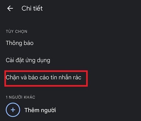 Báo cáo tin nhắn rác trên điện thoại