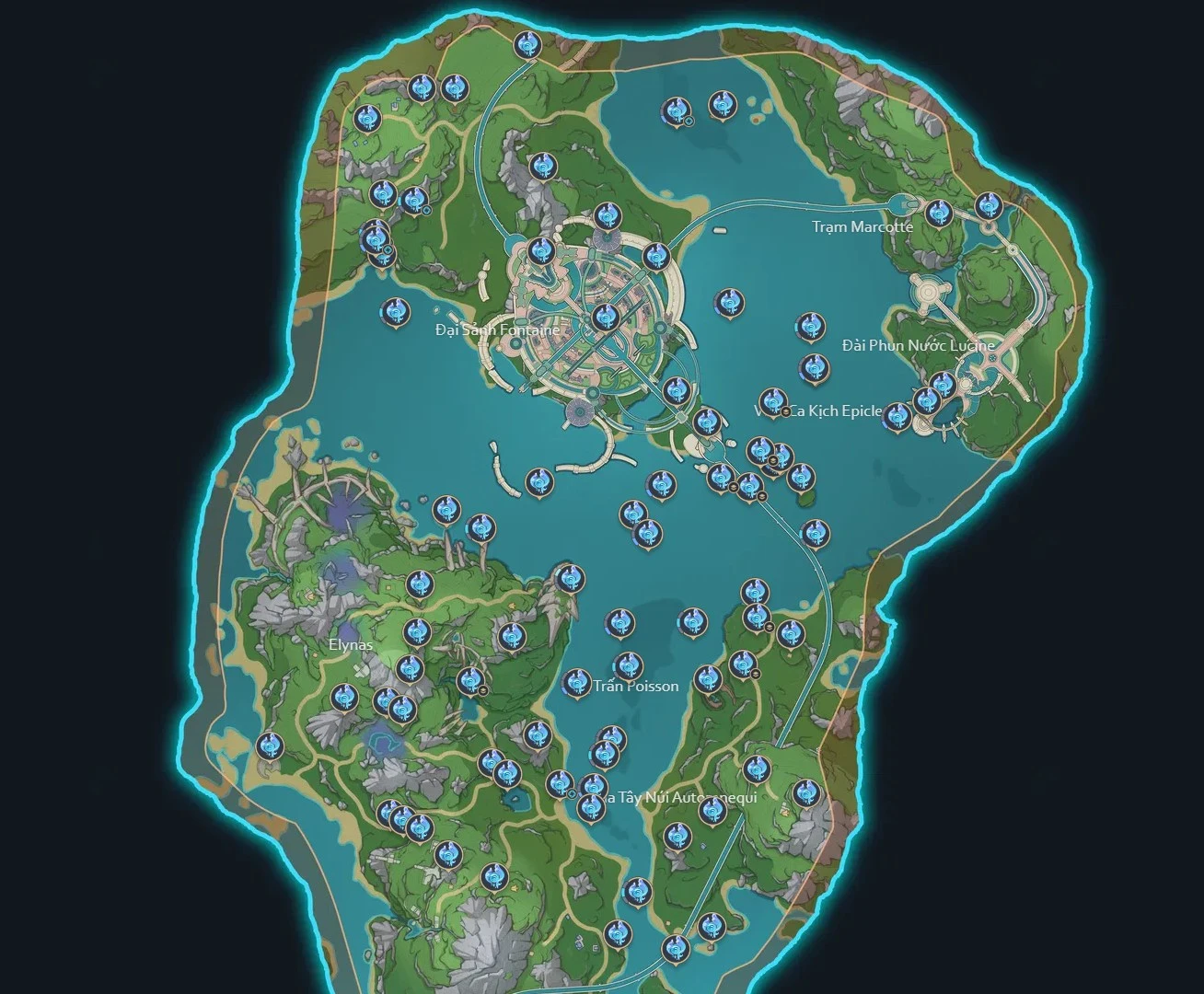 Vị trí Thủy Thần Đồng