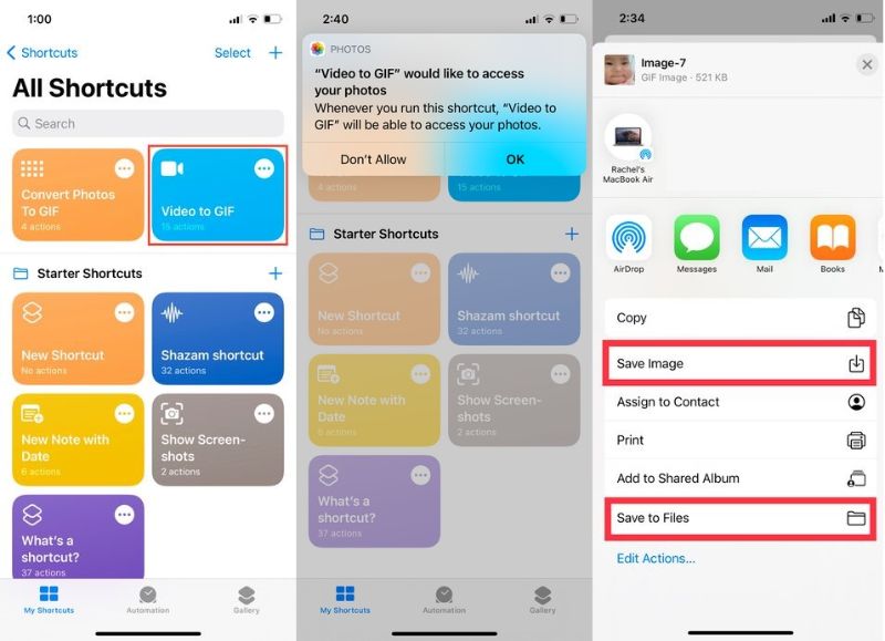 tạo ảnh gift từ video iphone