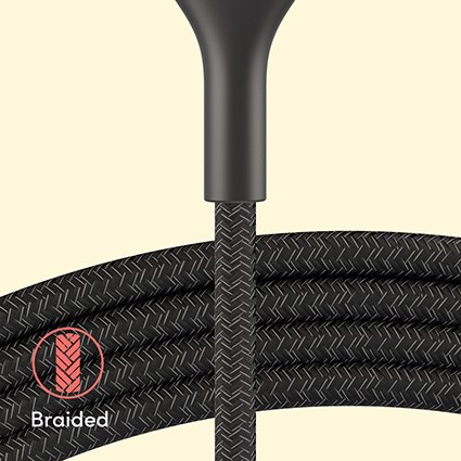 Cáp USB-A to Lightning Belkin Playa 12W vỏ dù 1M