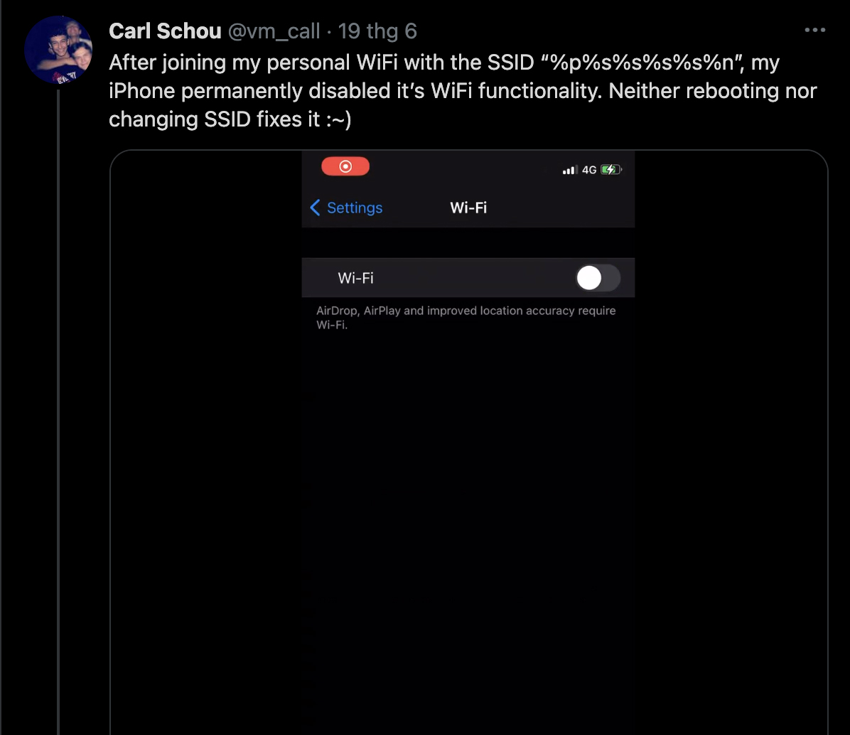 Tấn công wifi trên iPhone