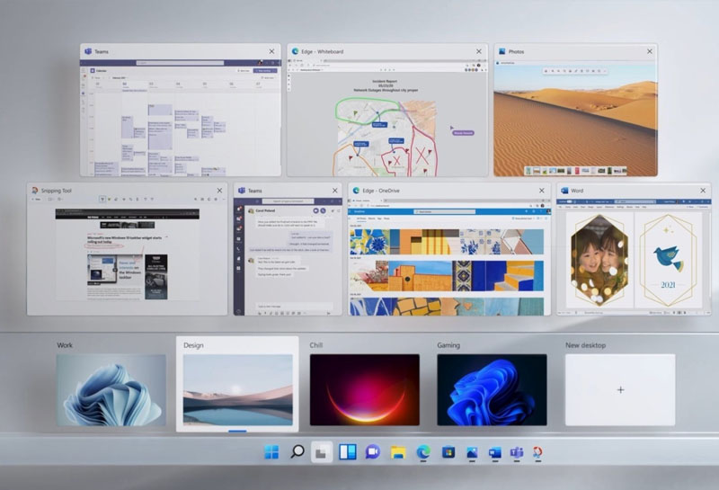 Hệ điều hành Windows 11 tối ưu các desktop ảo