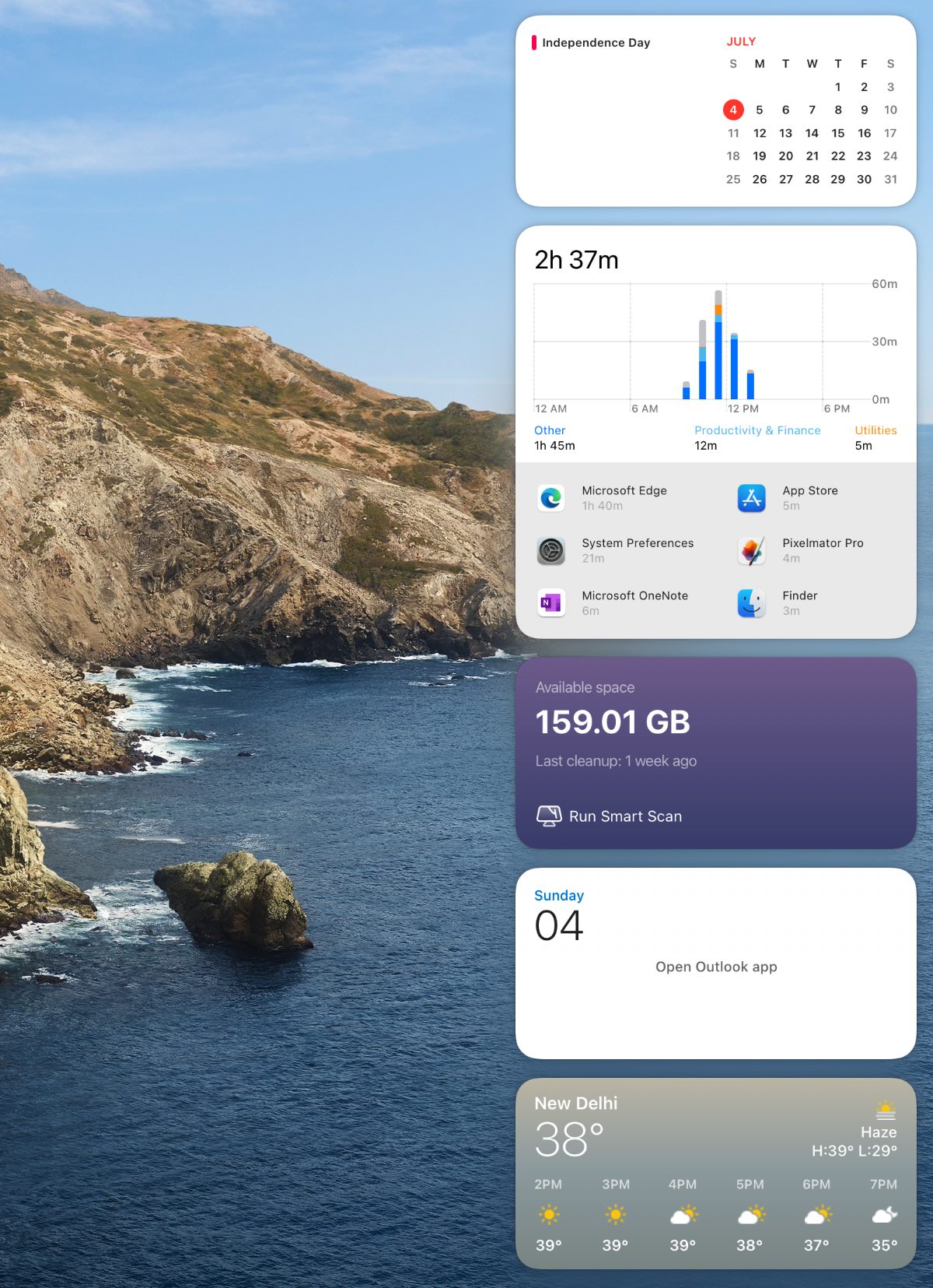 Bảng cài đặt tiện ích trên Windows 11