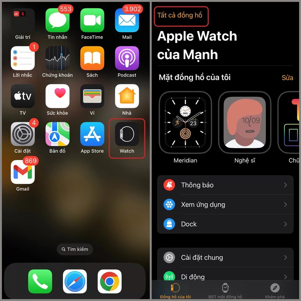 Xóa iCloud trên Apple Watch cực hay