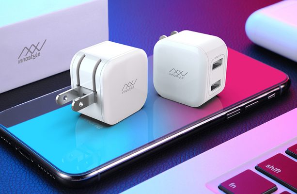 Cốc sạc 2 cổng Innostyle 12W USB-A Minigo 2 Smart Charging Ai