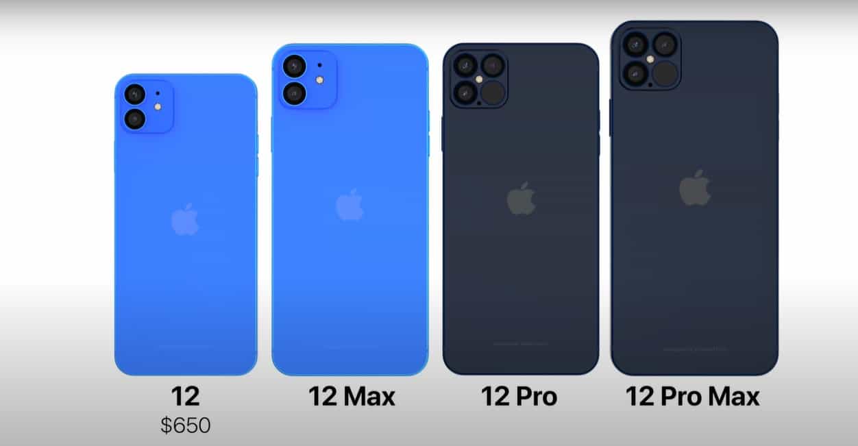 Màu sắc các phiên bản của iPhone 12