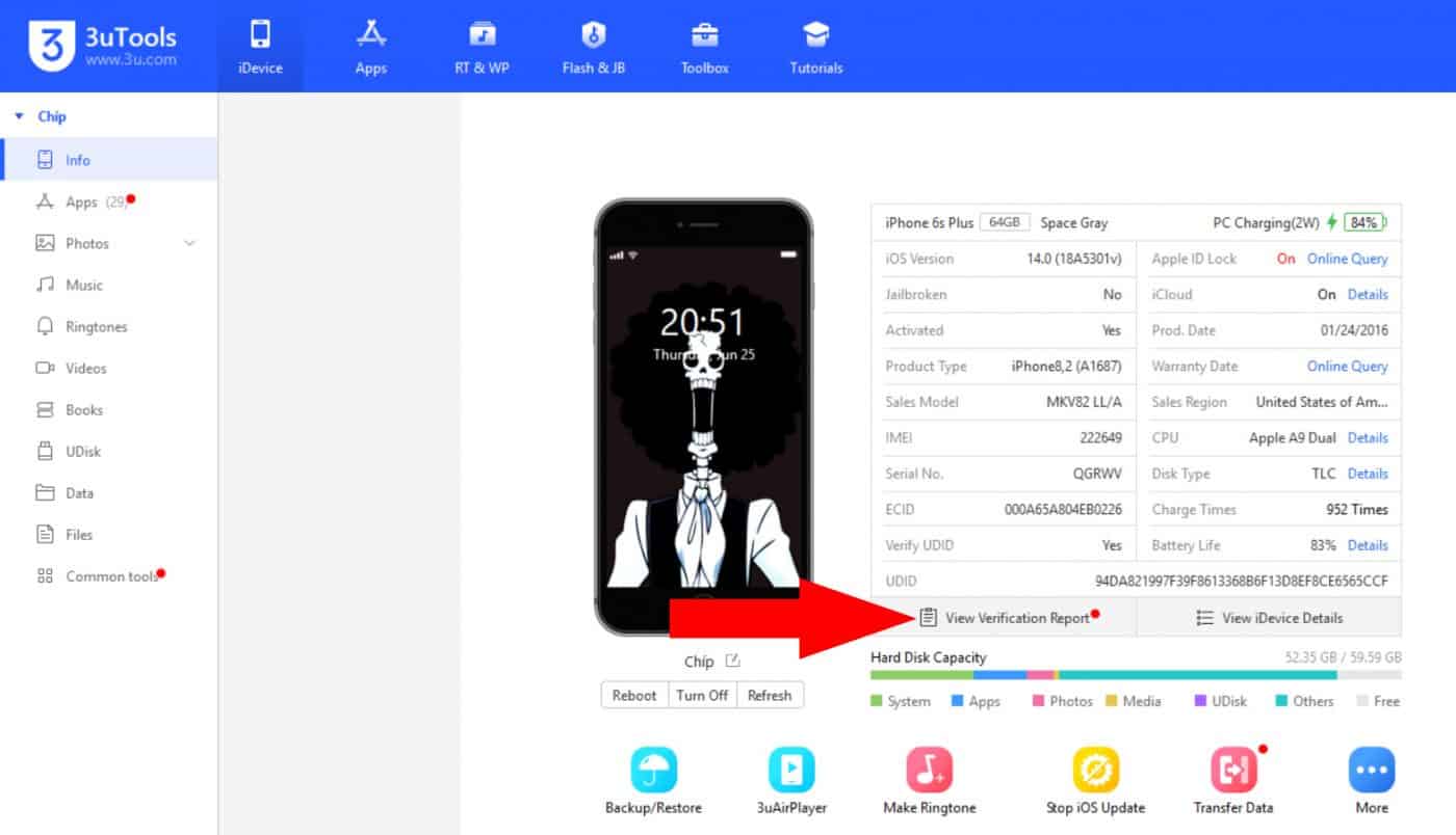View Verification Report
