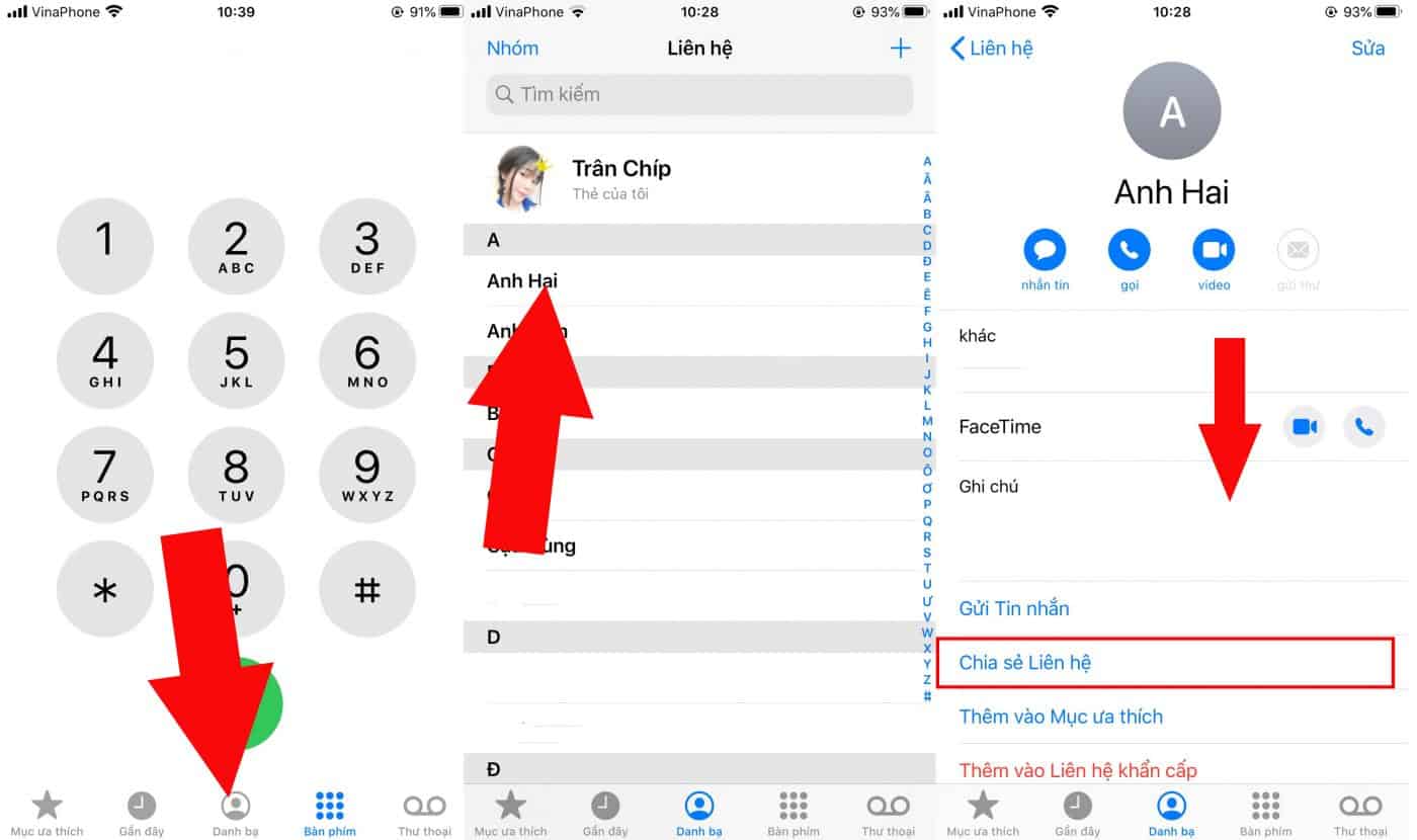 chia sẻ liên hệ
