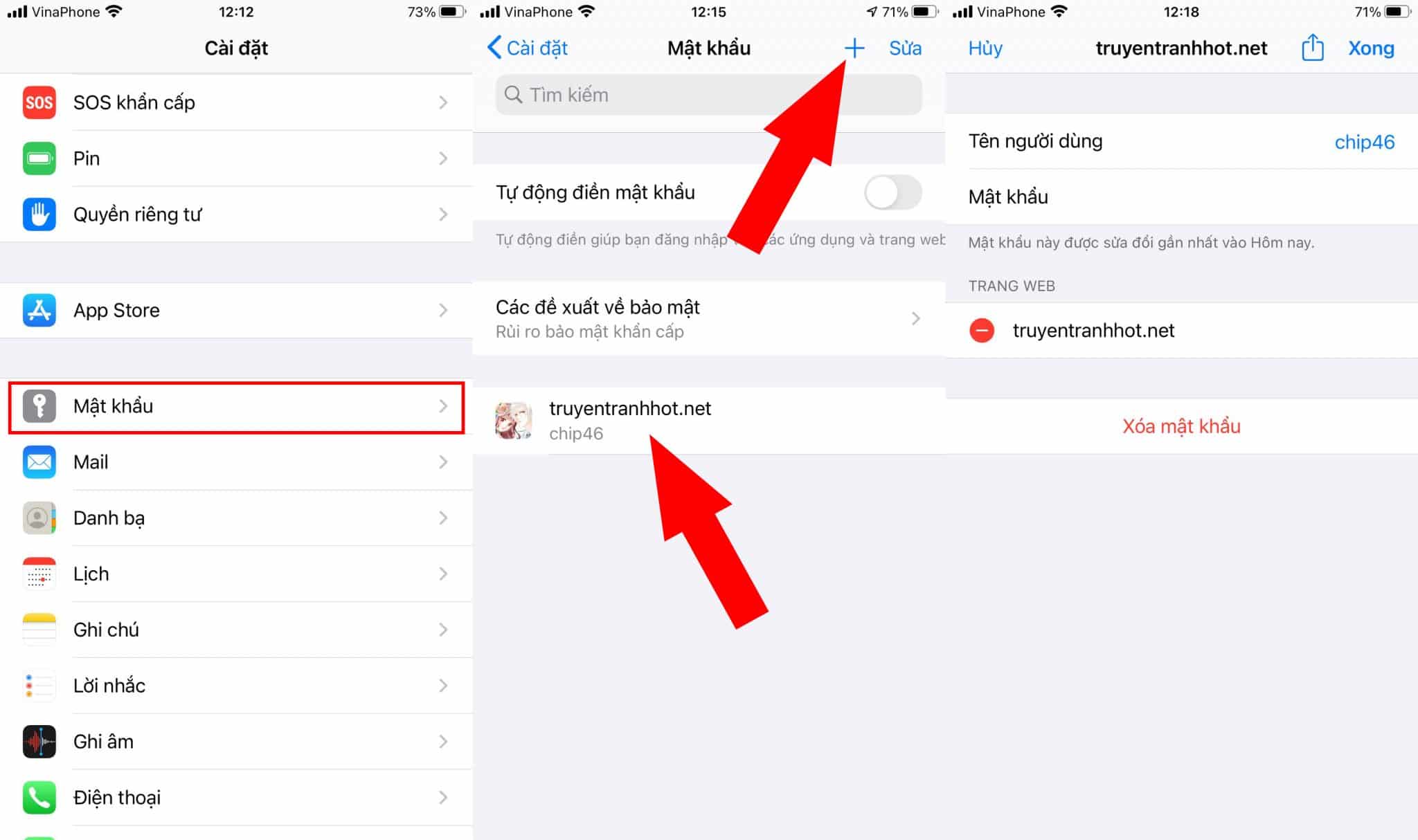 Bảo mật mật khẩu