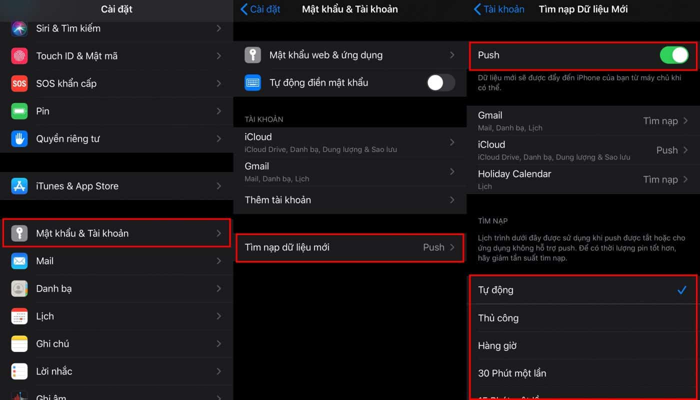quản lý thời gian làm mới