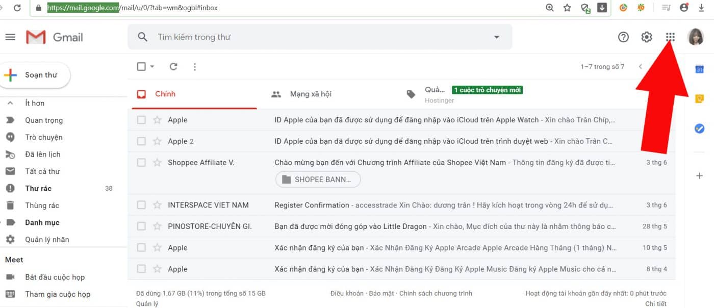 dùng Gmail
