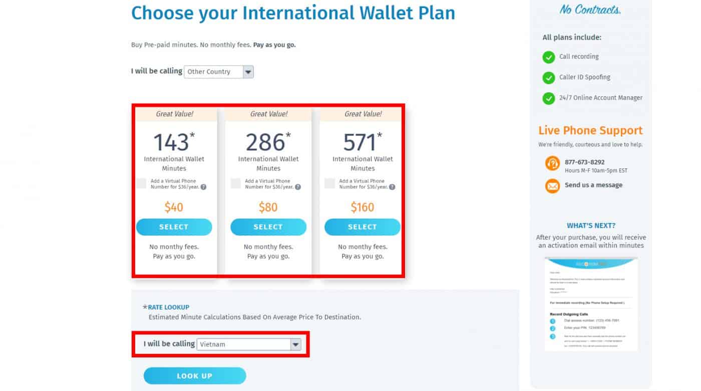 chọn gói phù hợp