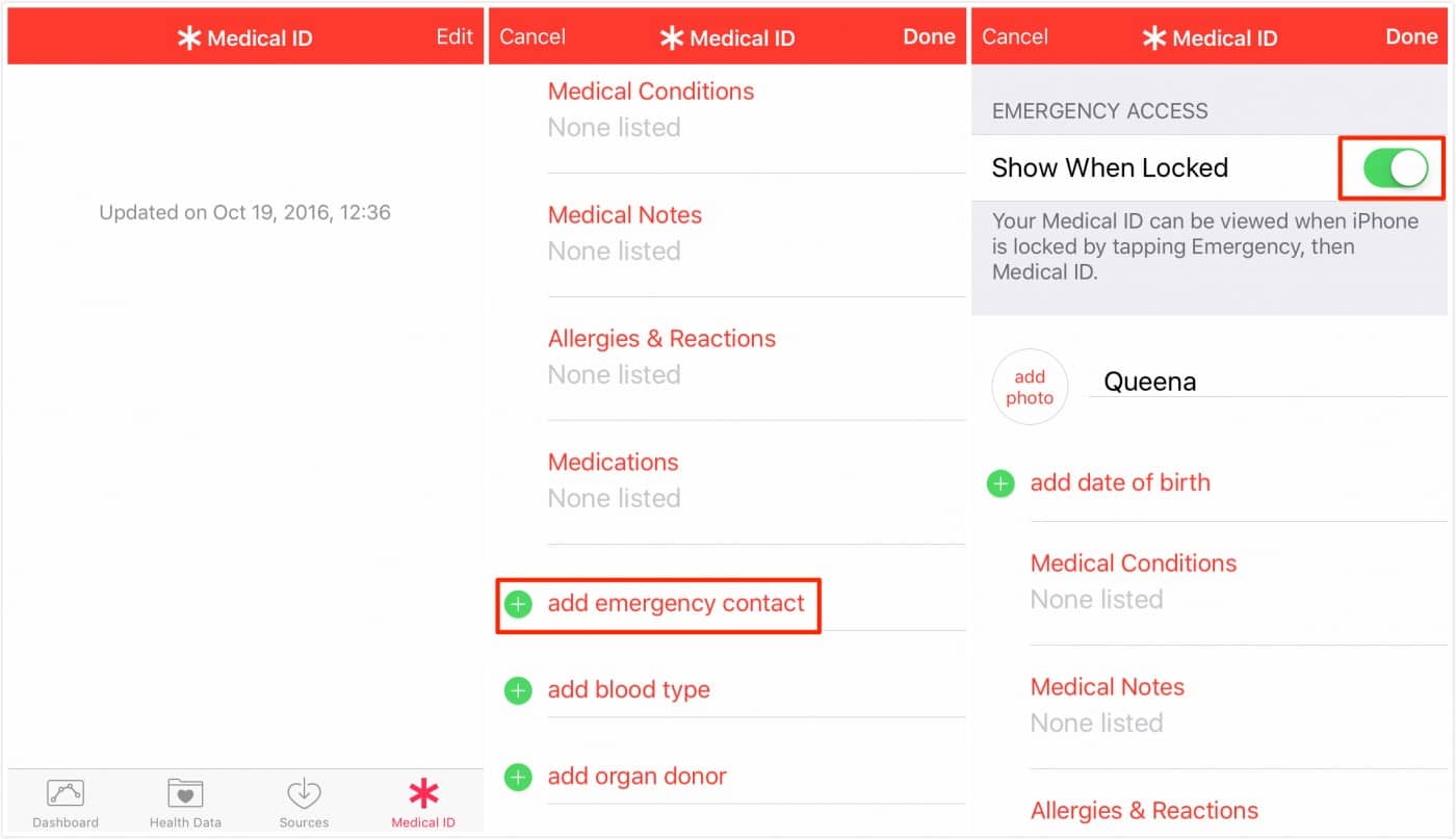 Cách thiết lập liên hệ khẩn cấp trên iPhone