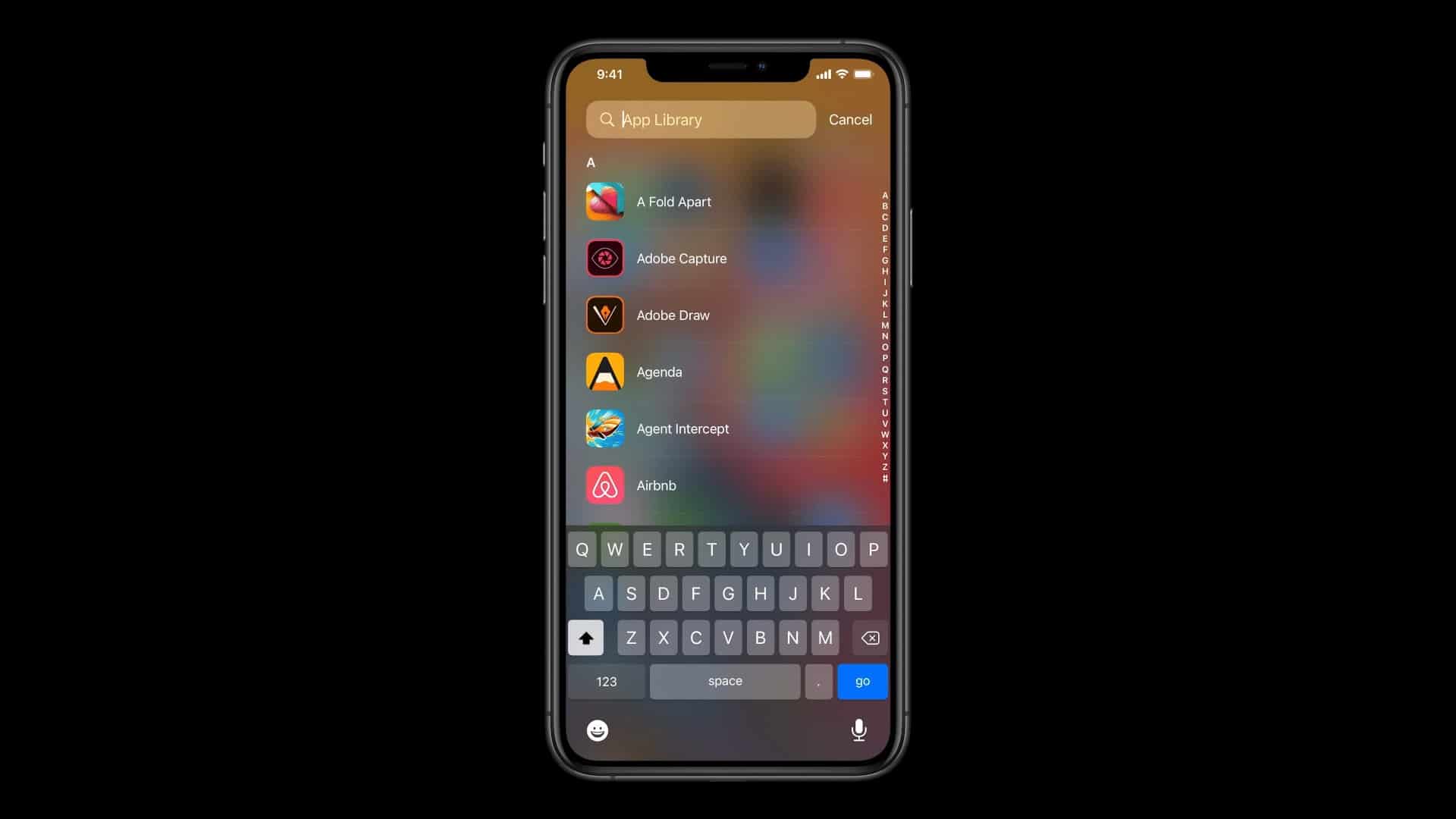 Tìm kiếm ứng dụng trong App Library