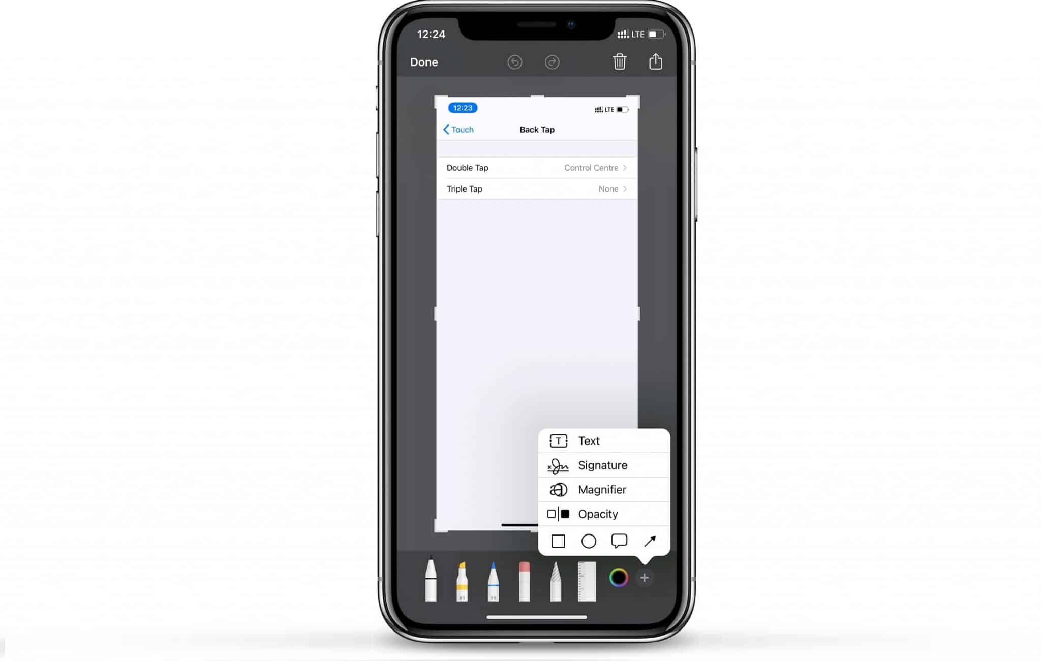 Thay đổi Opacity Ảnh chụp màn hình