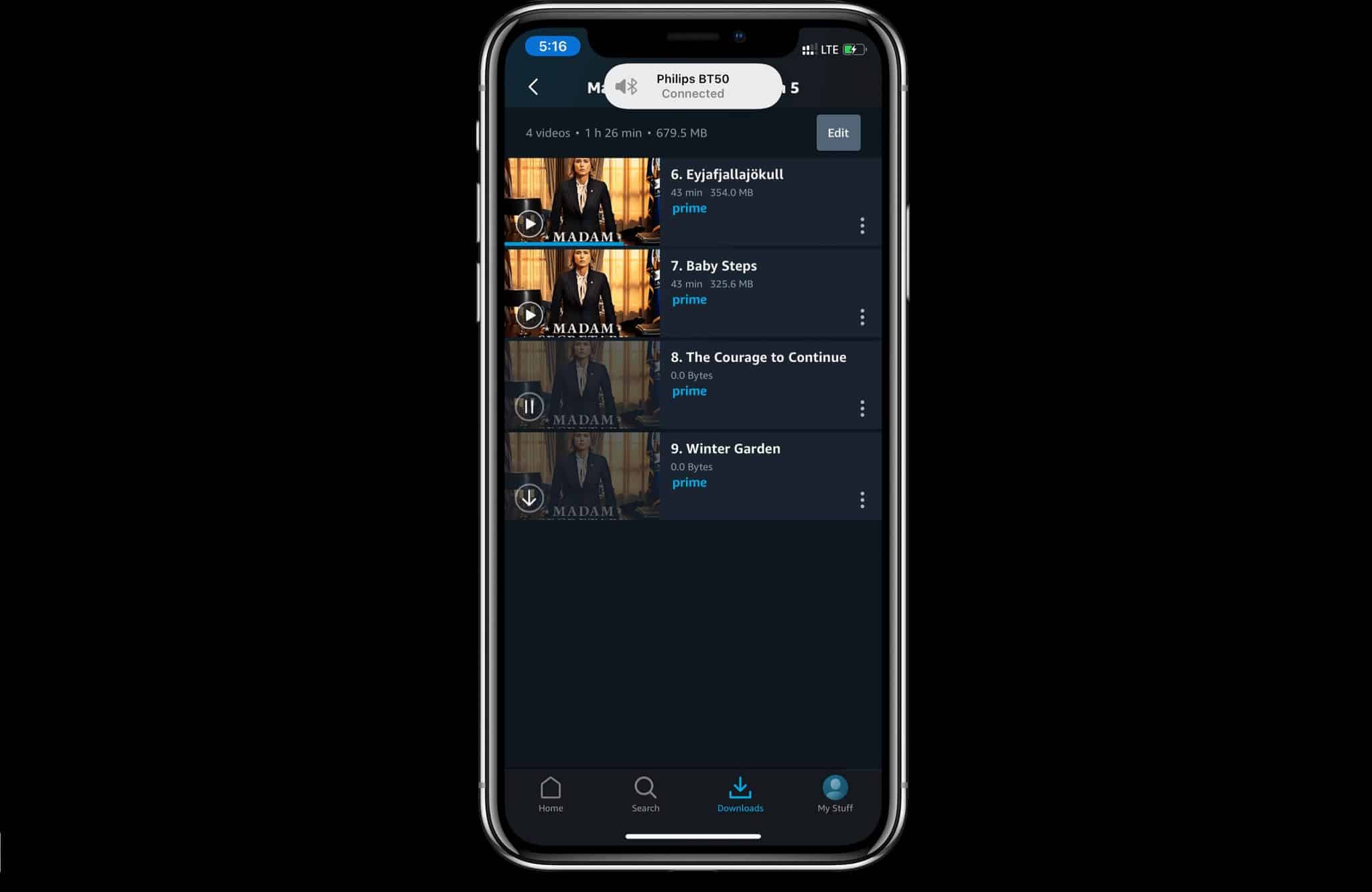 Thông báo biểu ngữ cho kết nối thiết bị Bluetooth
