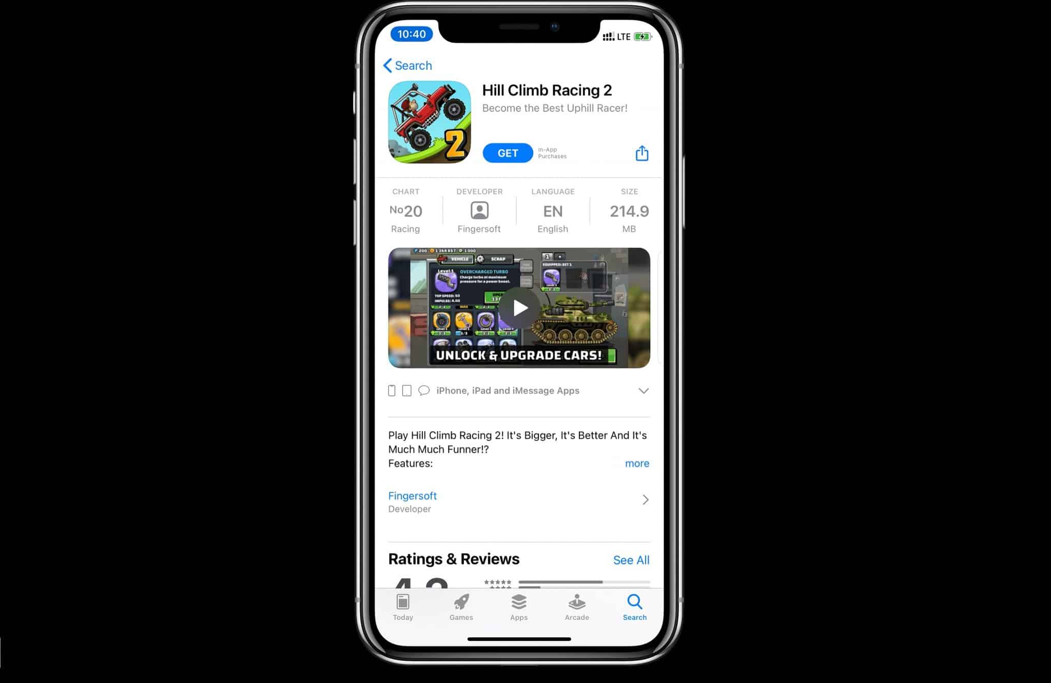 Màn hình ứng dụng được thiết kế lại trong App Store