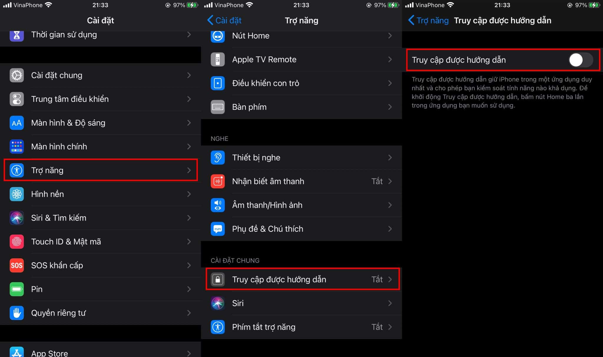 Truy cập được hướng dẫn