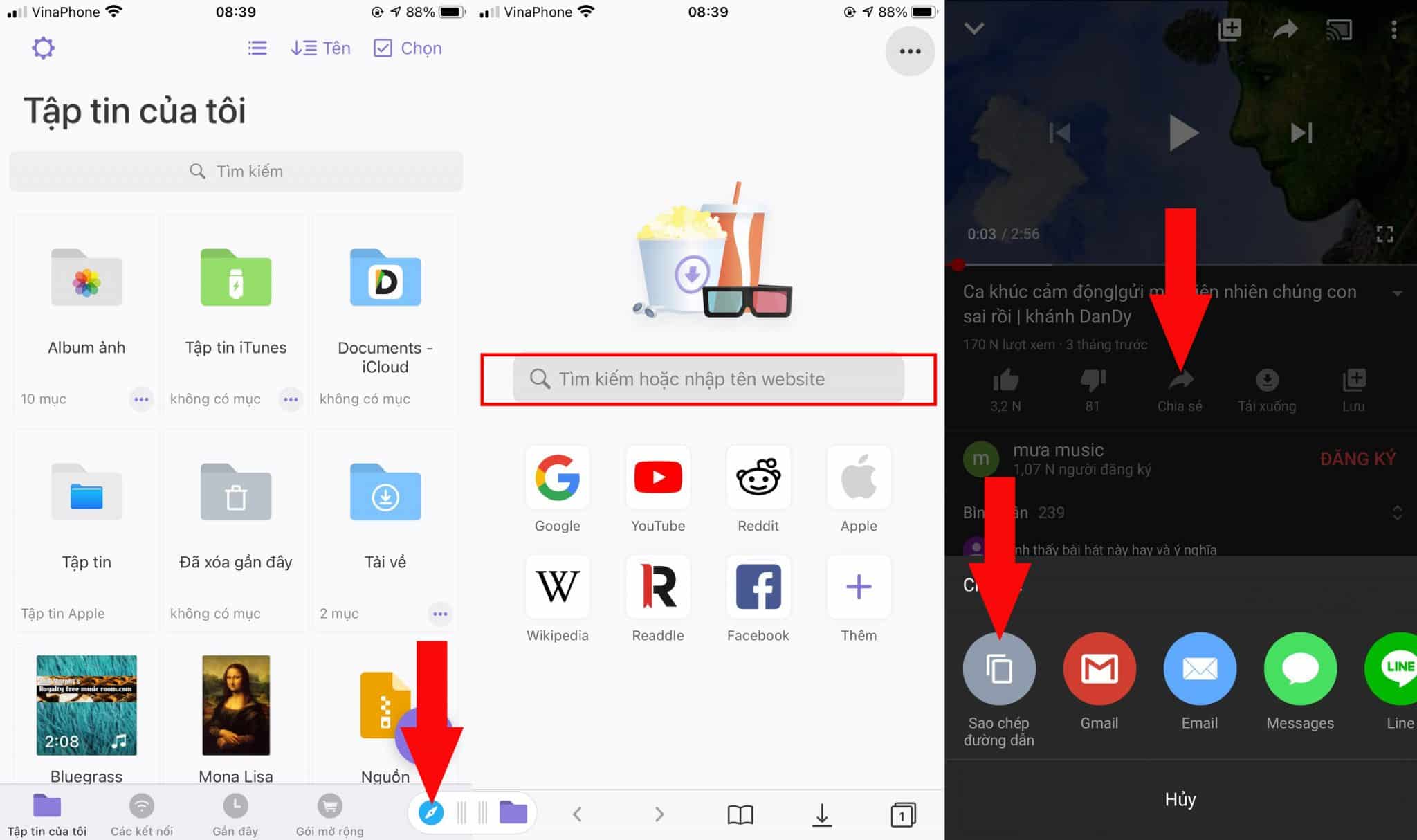 sao chép đường dẫn