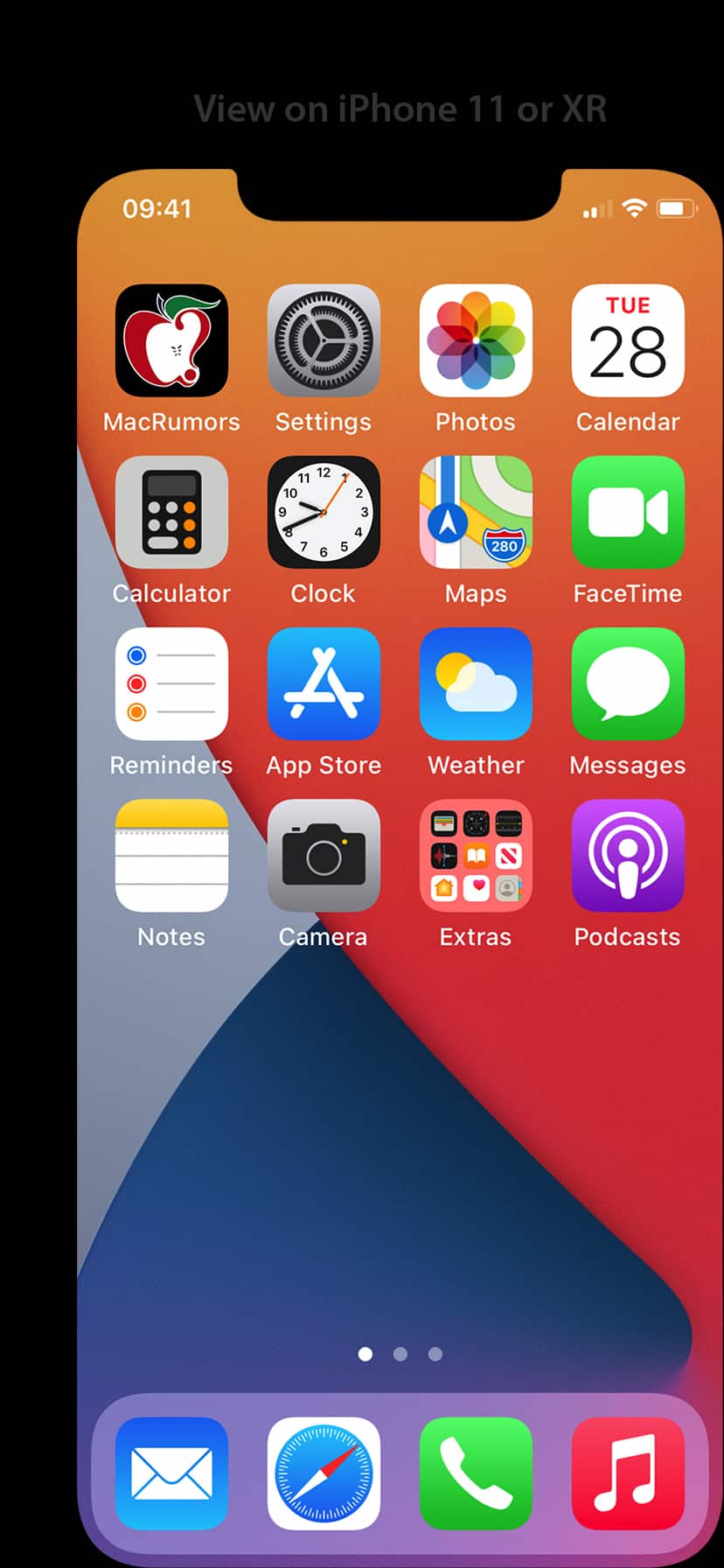 iPhone 11, XR Tay phải