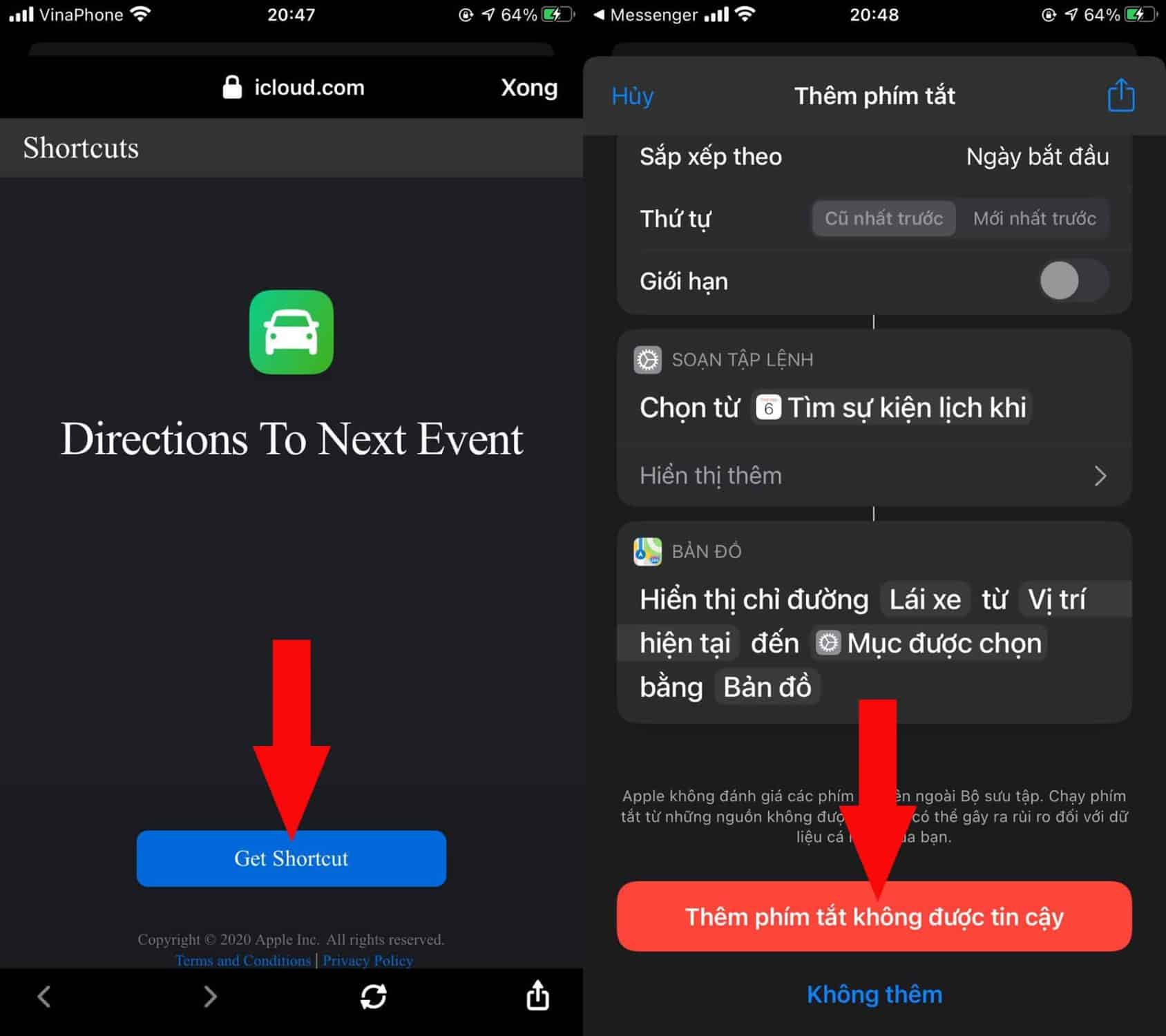 Directions To Next Event