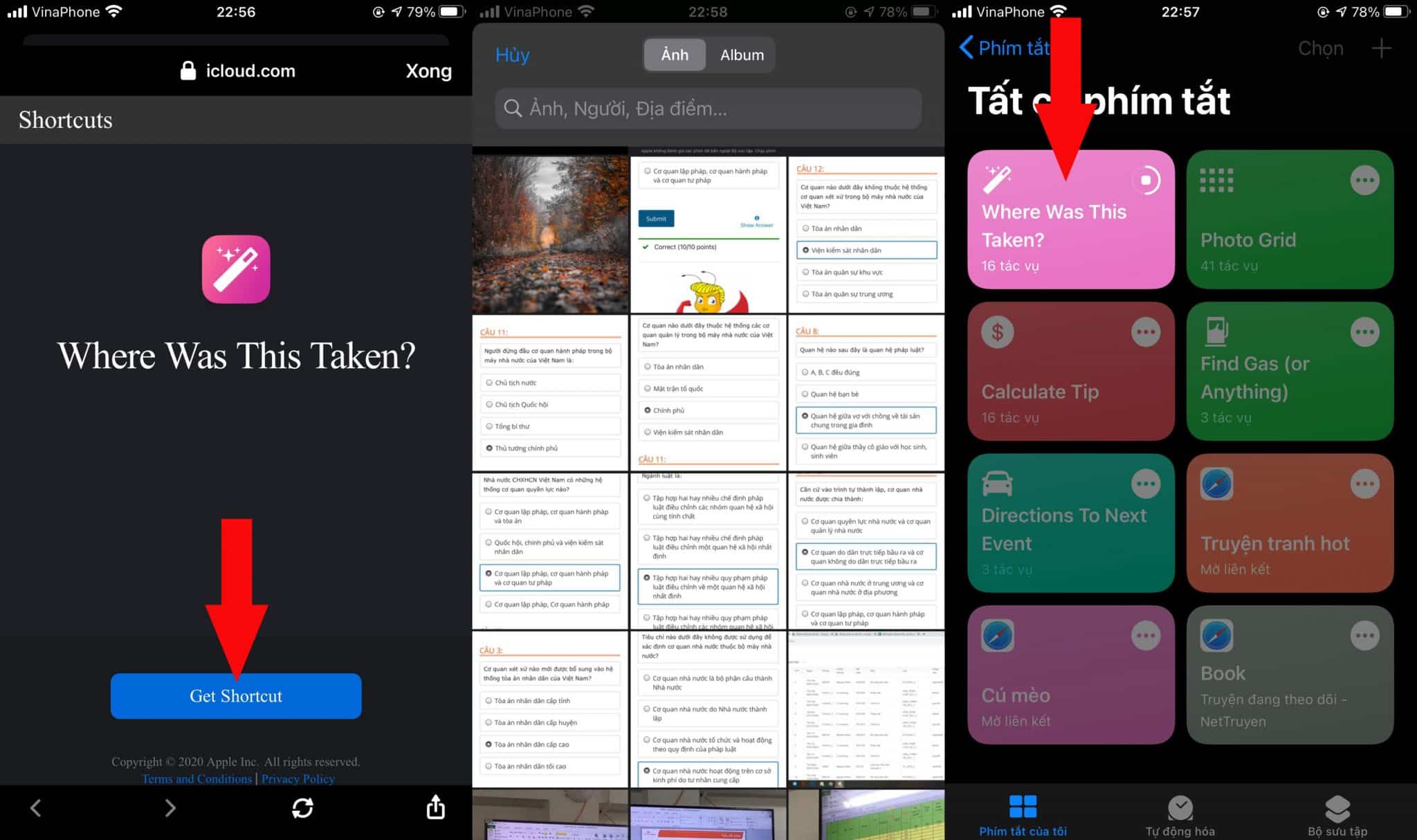 Tìm địa điểm ảnh chụp