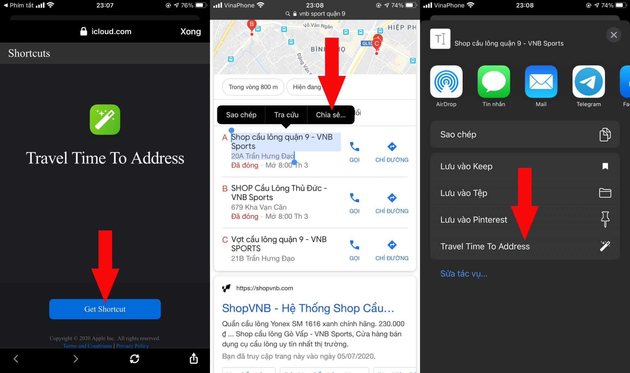Xác định thời gian di chuyển