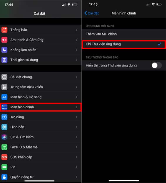 cách thêm ứng dụng mới tải về vào thư viện ứng dụng